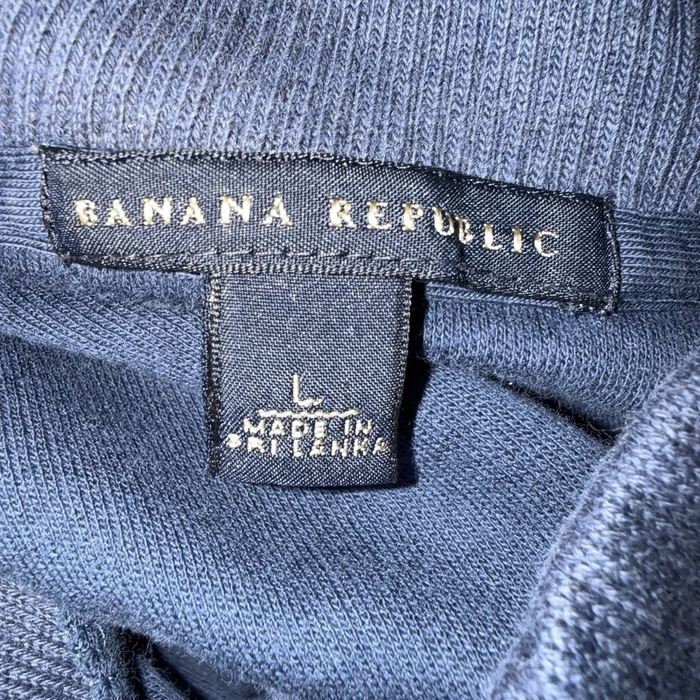 Banana Republic Sweater Men's Size Large Blue Quarter Zip Casual Mens